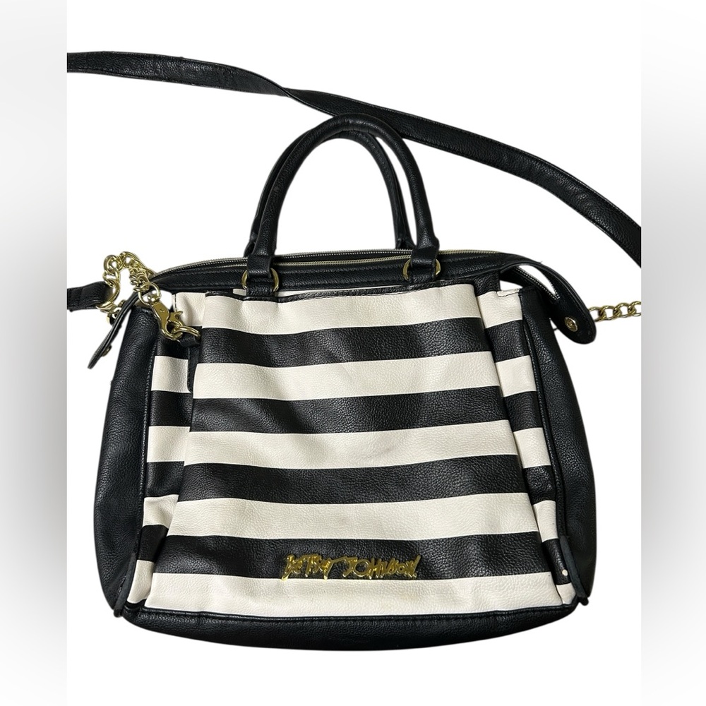 Whimsigoth Kitschy Glam Betsy Johnson Girly Grunge Awning Striped Y2K Crossbody